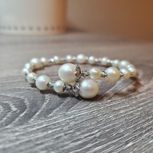 COPY - Pearl Sterling Silver wrap bracelet